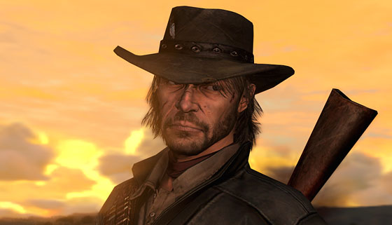 John Marston looks east and is displeased.