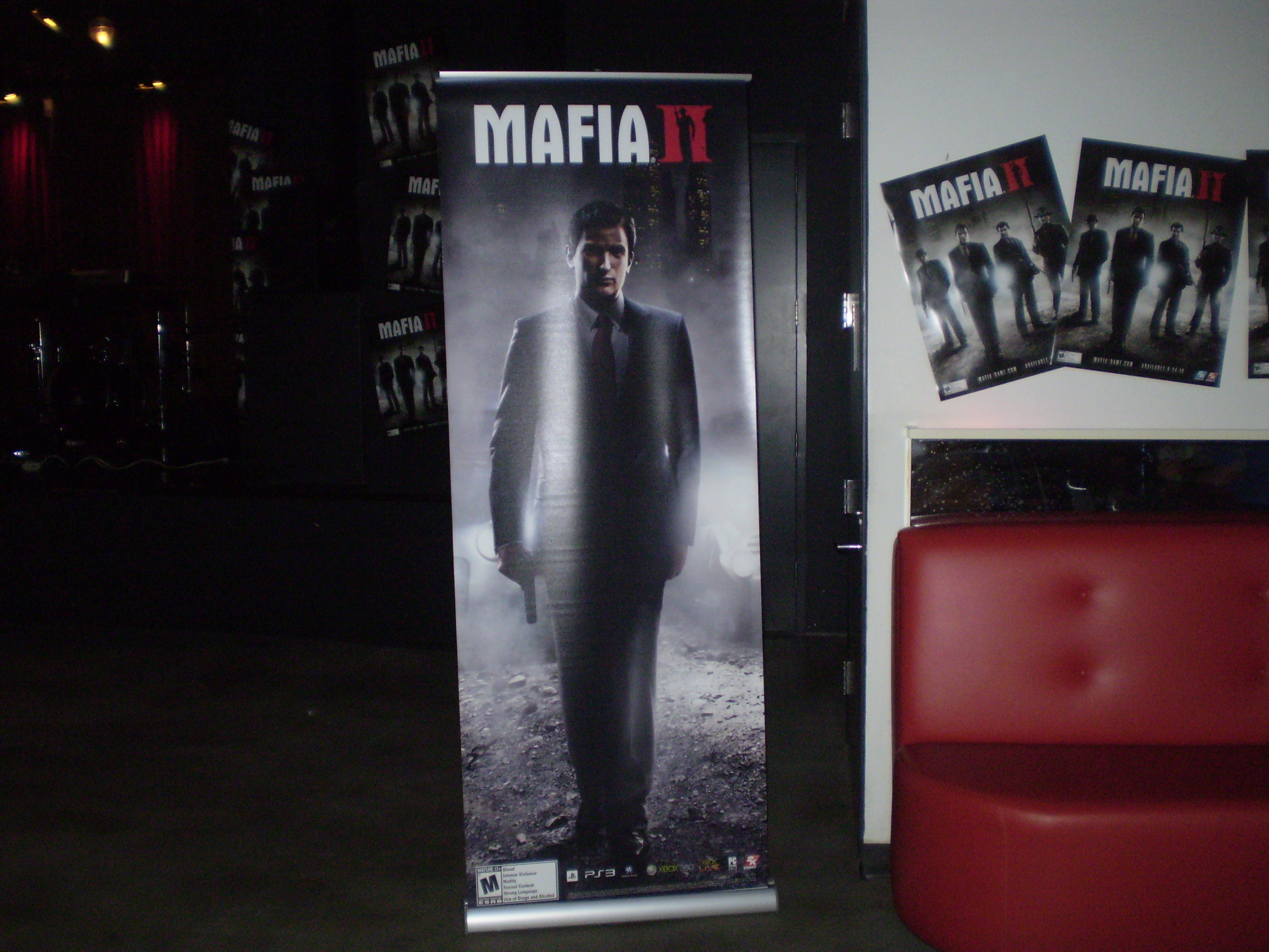 A poster of protagonist Vito from Mafia II.