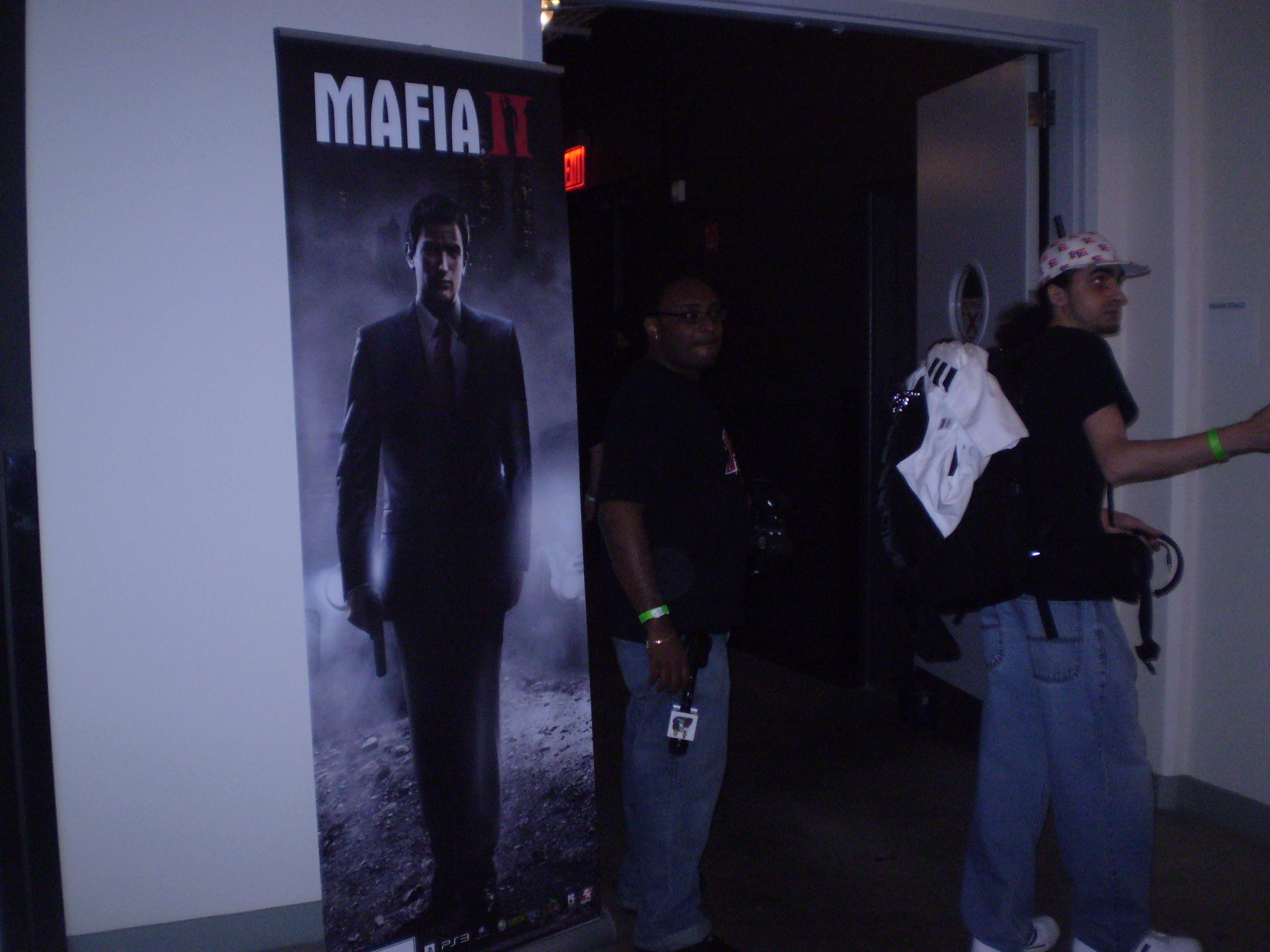Another Mafia II Vito poster outside of the bar and stage.