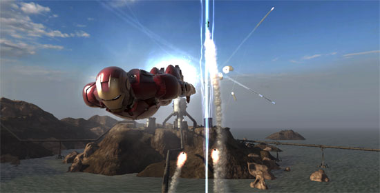 Tony Stark takes off in the game adaptation of the second film.