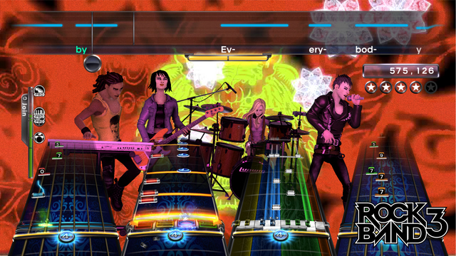 New instruments, improved searching, and other rennovations in Rock Band 3 have not saved the music game genre.