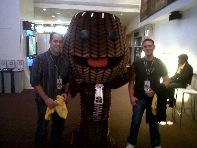 A massive Sackboy costume.