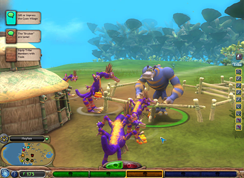 Users playing with their creatures in Spore