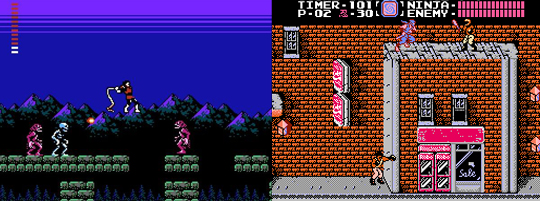 Castlevania II and Ninja Gaiden