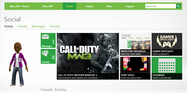 Xbox.com Social