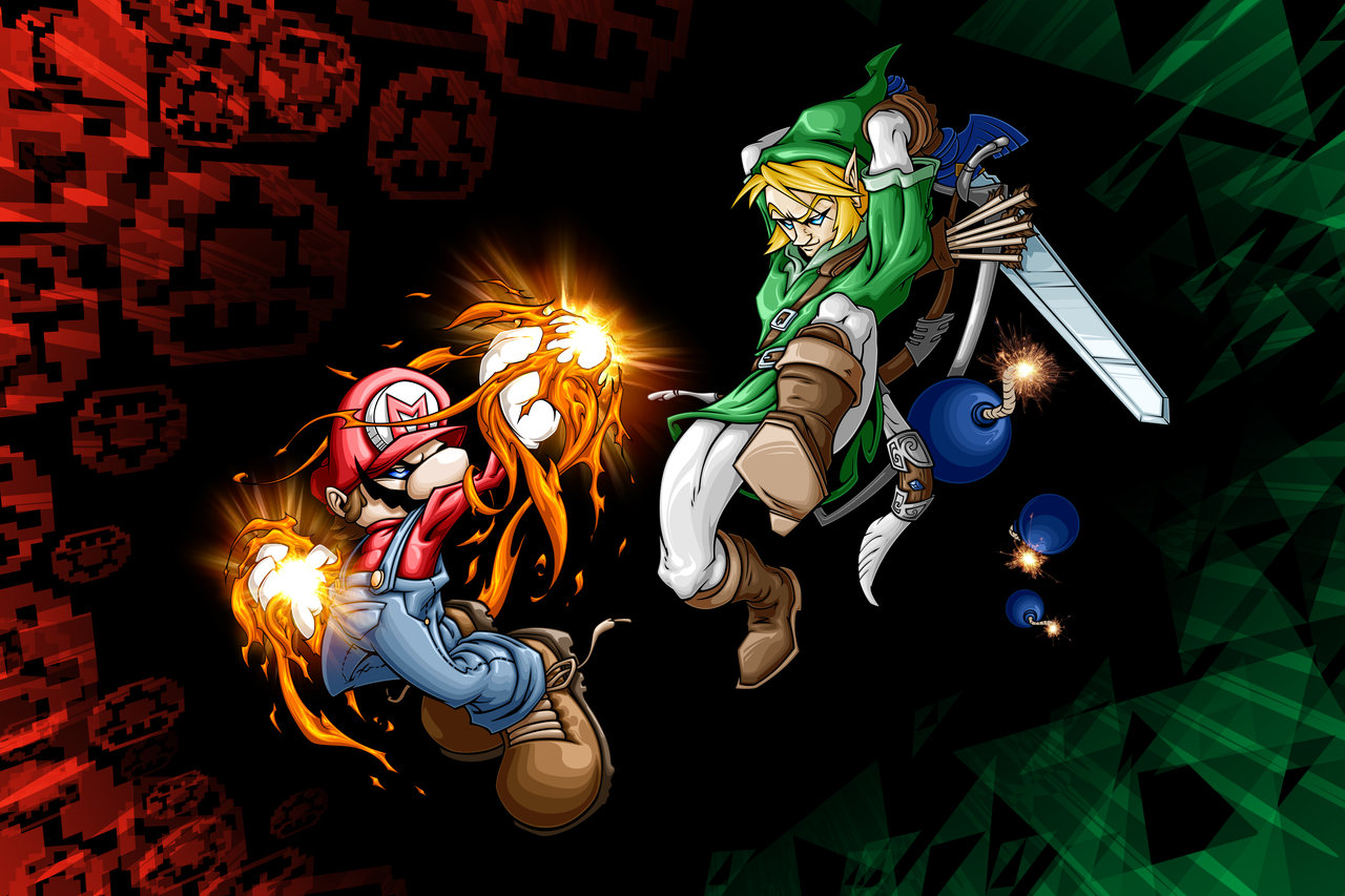 Mario vs Link.